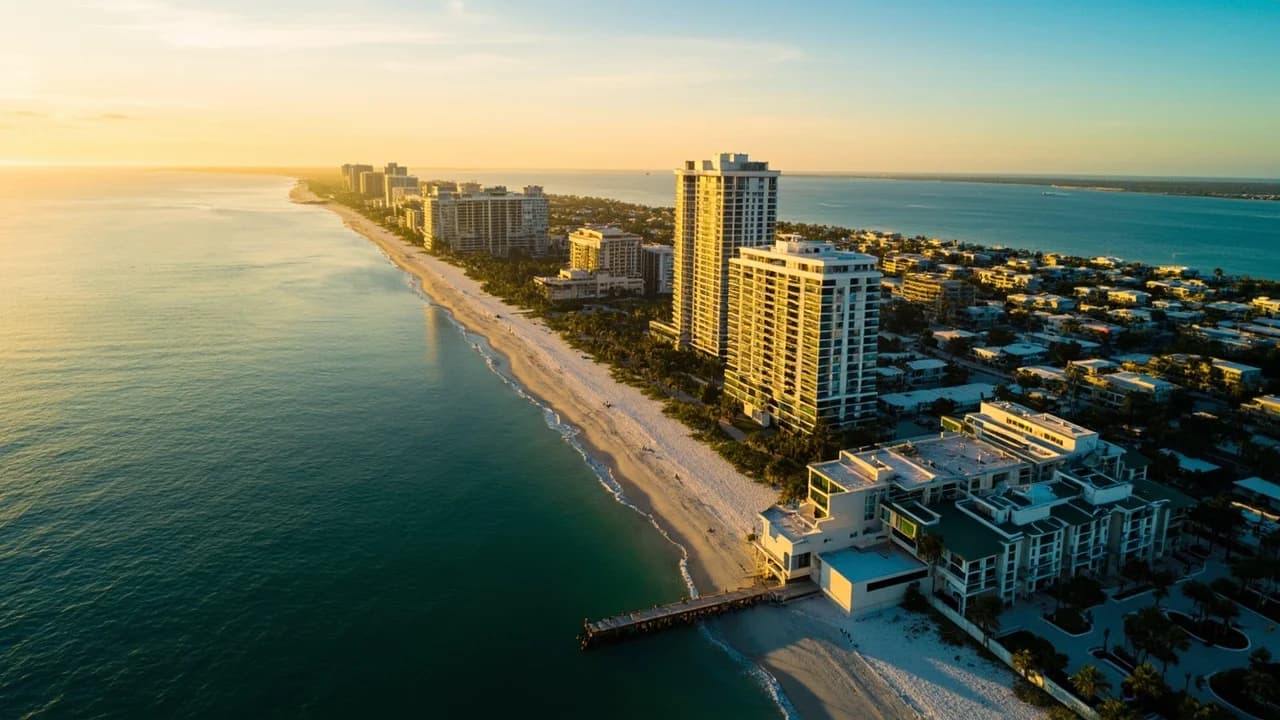 Luxury Florida condominium buildings along the coast — habitational insurance coverage