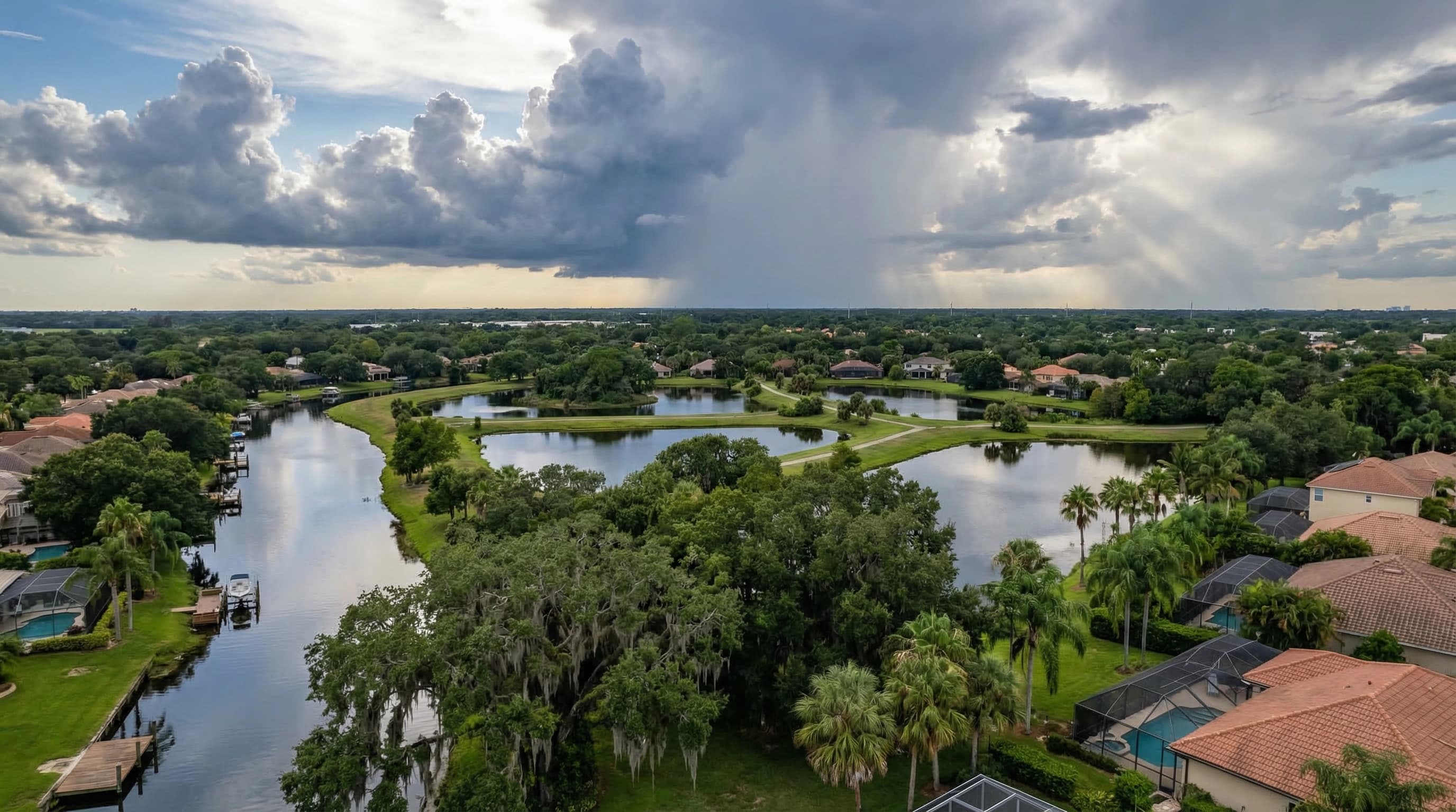 Florida neighborhood near water