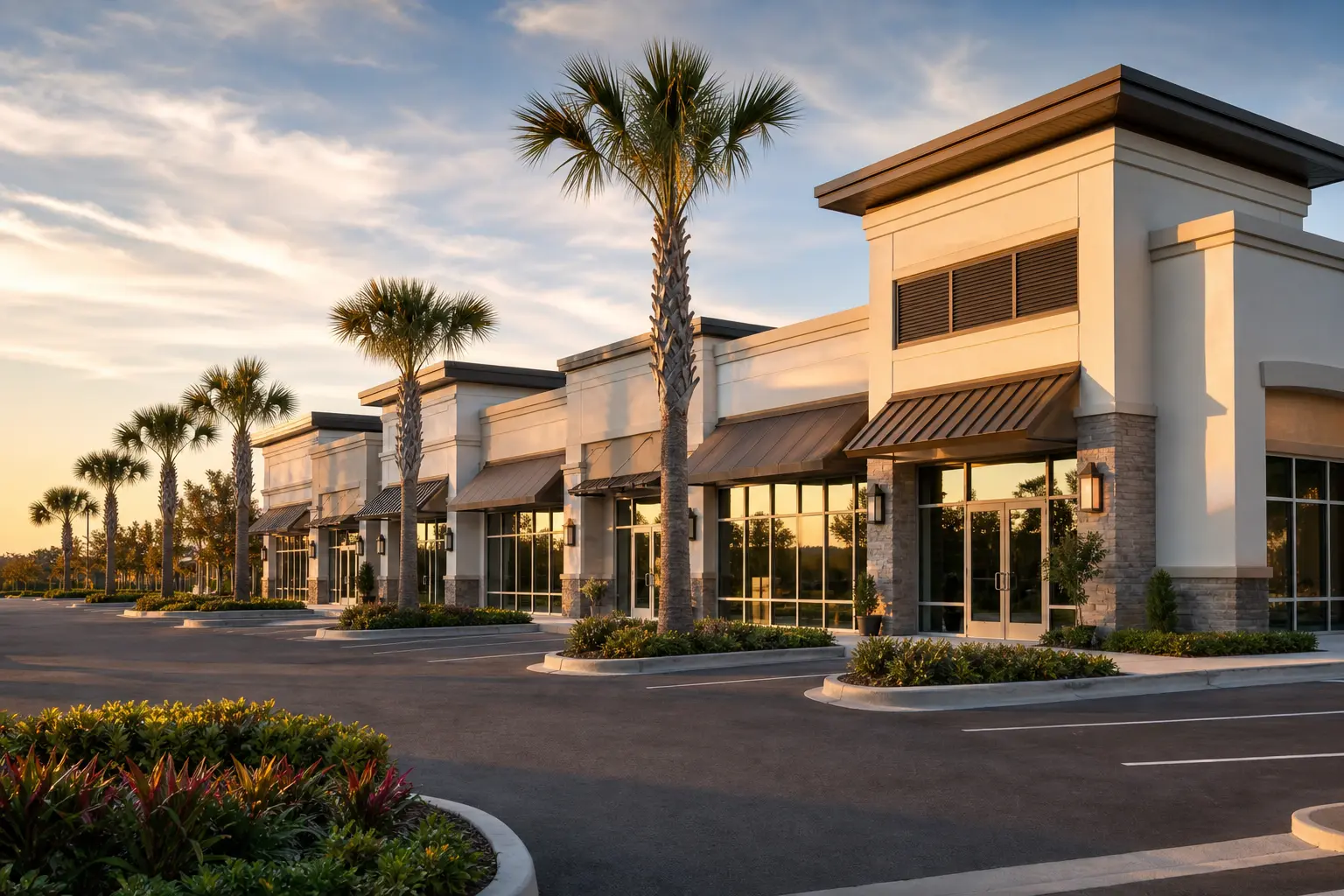 Florida shopping center and strip mall retail plaza for commercial property insurance review